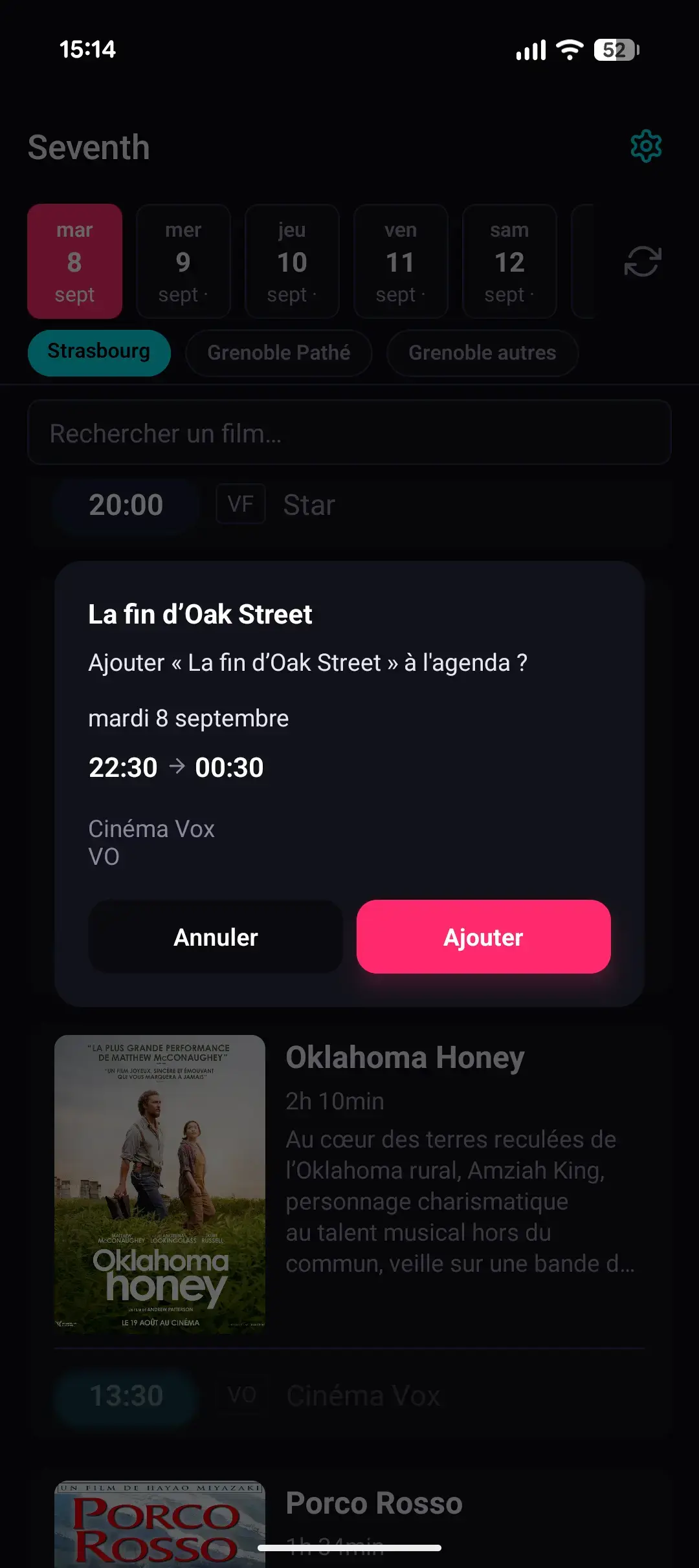Screenshot Screening Time Popup